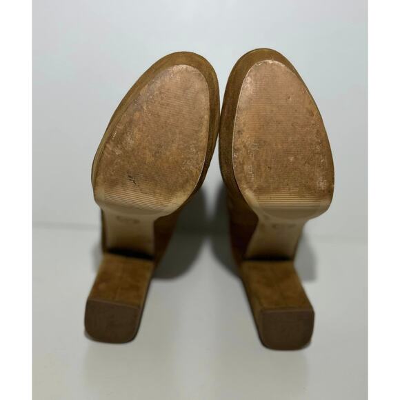 MICHAEL KORS Brown Leather Platform Ankle Bootie Fashion Boots Womens 9M - Picture 7 of 10